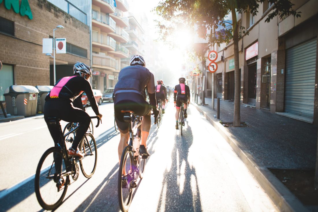Free stock image of Cycling City Street
