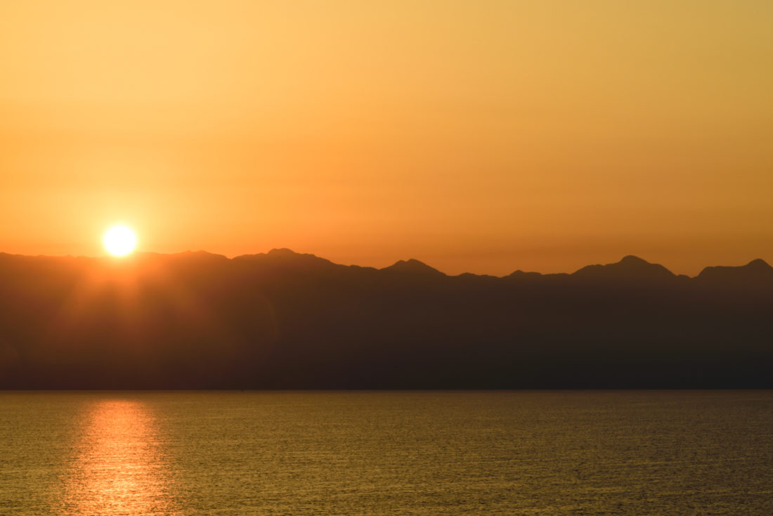 Free stock image of Mountain Water Sunset