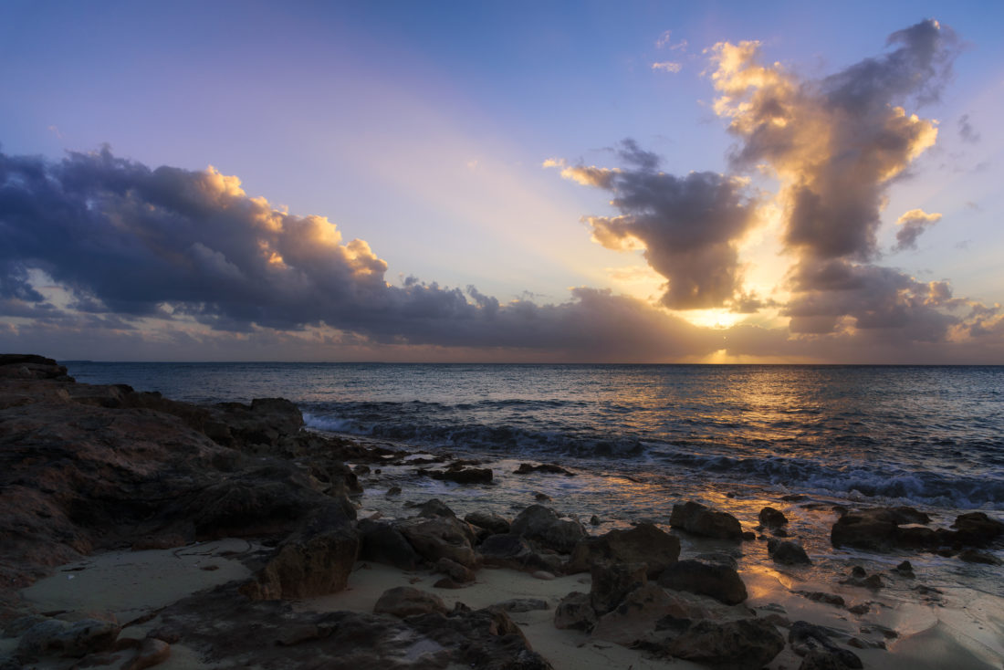 Free stock image of Beach Rocks Sunset