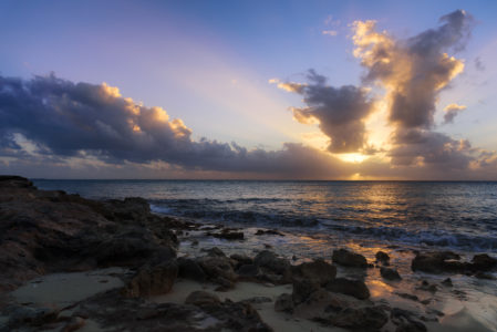 Beach Rocks Sunset - beach photos