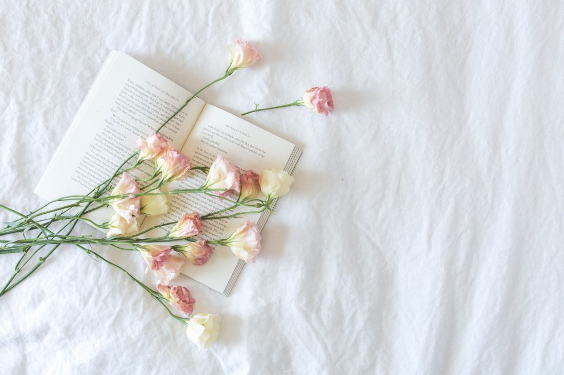Free stock image of Bed Flowers Book