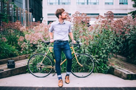 Hipster Man Bicycle