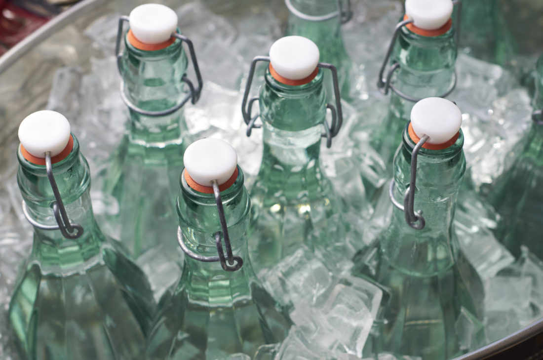Free stock image of Bottles Bucket Ice
