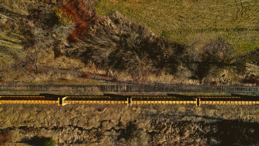 Free stock image of Aerial Train Tracks