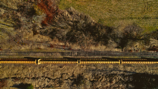 Aerial Train Tracks
