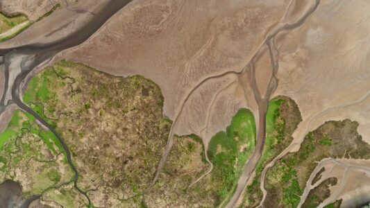 Aerial Sand Water