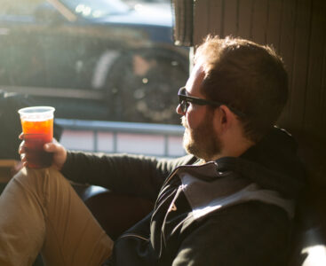 Man Drinking Coffee