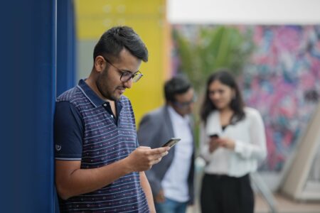 People Browsing Phone