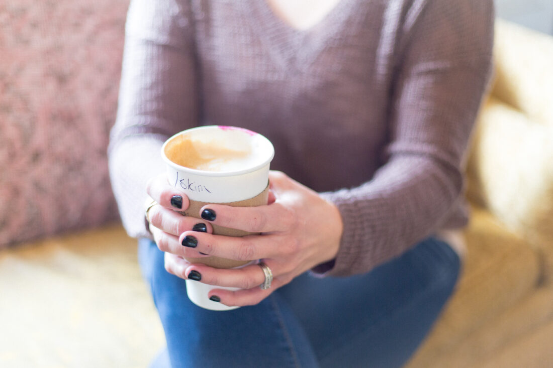 Free stock image of Holding Coffee Cup