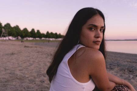 Woman Beach Sunset