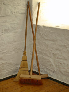 Brooms Sweeping Floor