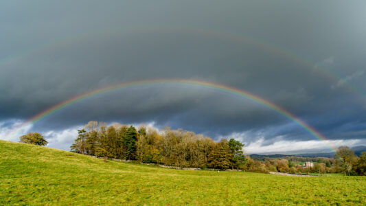 Rainbow Sky Landscape