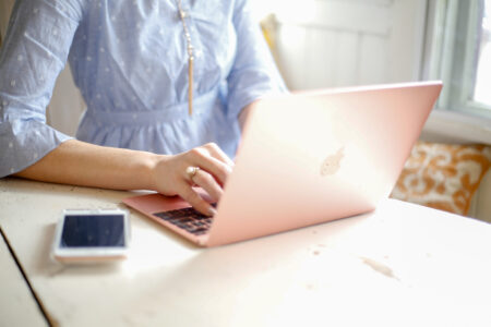 Laptop Typing Woman