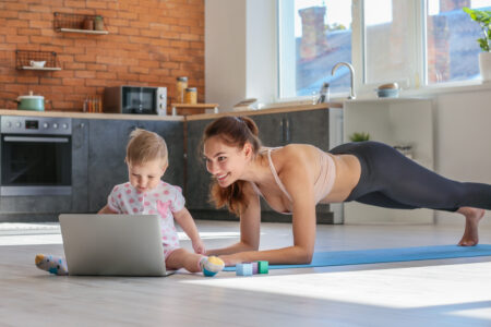 Yoga Mother and Child