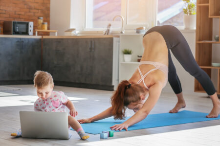 Yoga Mom and Child