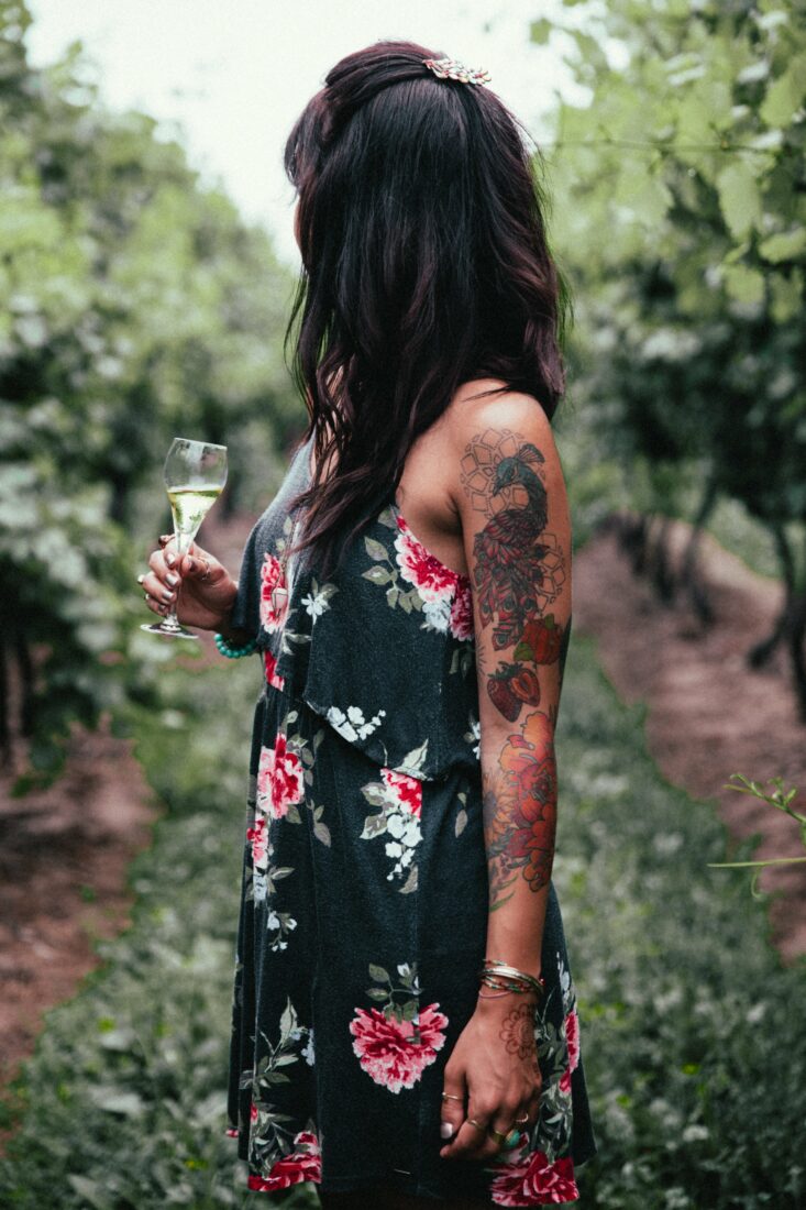 Free stock image of Woman Holding Wine