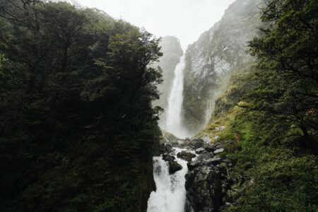 Mountain Waterfall Cliff