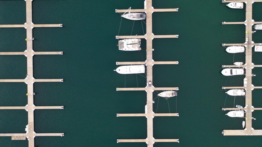 Free stock image of Aerial Boats Water