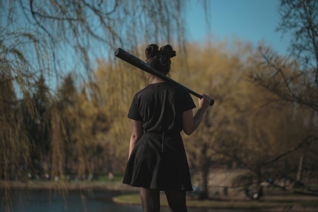 Free stock image of Woman Baseball Bat