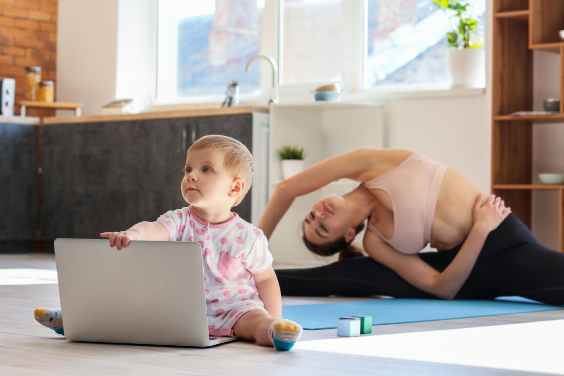 Free stock image of Mother Child Exercise