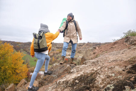 Couple Hiking People