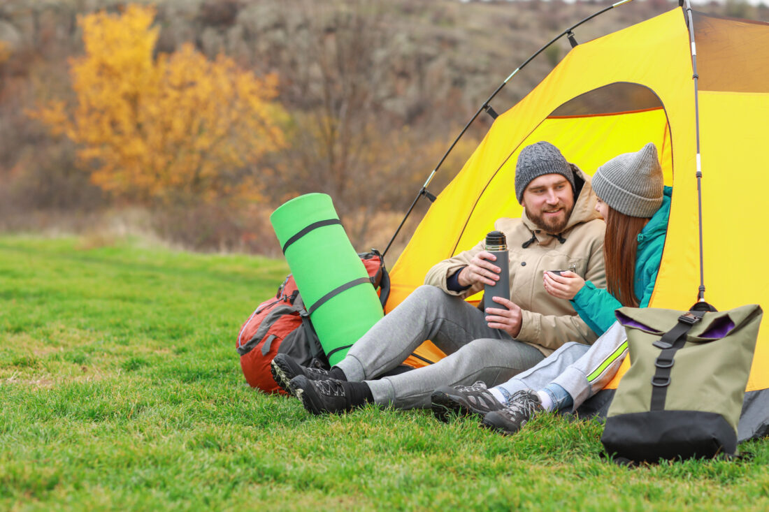 Free stock image of Camping Couple