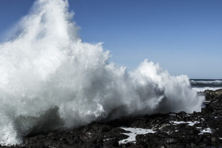 Waves Crashing Rocks