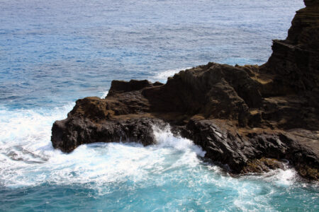 Waves Crashing Rocks