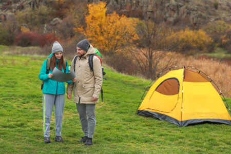 Couple Camping Backpacking