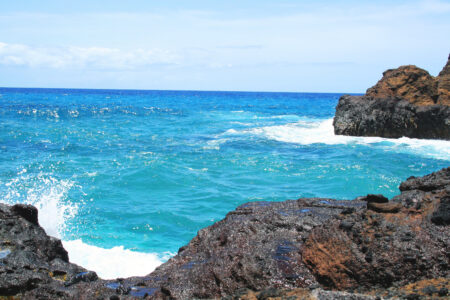 Waves Crashing Rocks