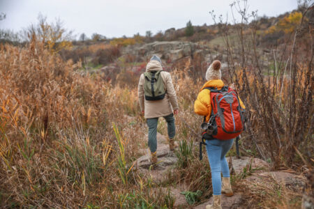 Couple Hiking Nature