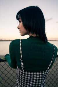 Woman Young Fence