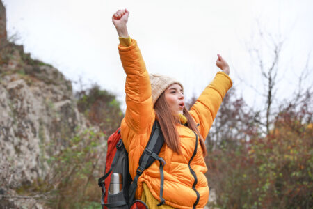 Woman Hiking Outdoors