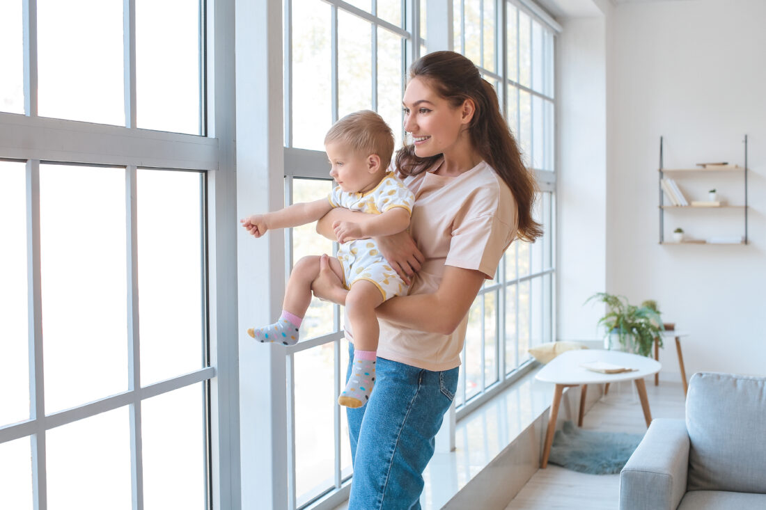 Free stock image of Mother Window Child