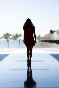 Silhouette Woman Walking
