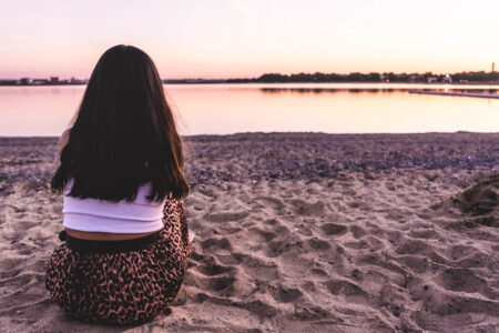 Woman Beach Ocean