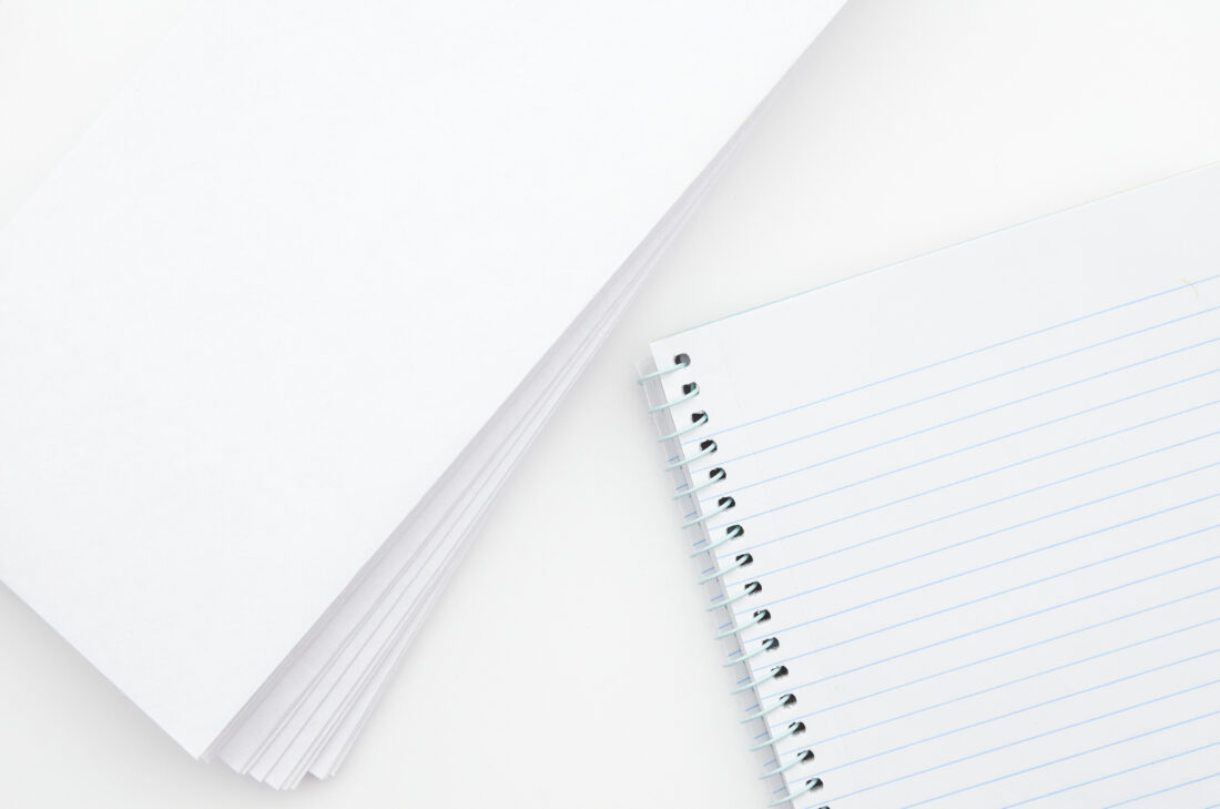 Free stock image of White Paper Notebook