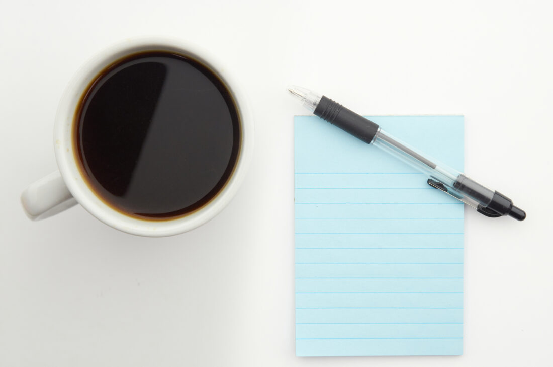 Free stock image of Coffee Pen and Paper